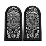 White And Black Mandala Print Skillet Handle Cover