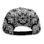 White And Black Mandala Print Snapback Cap