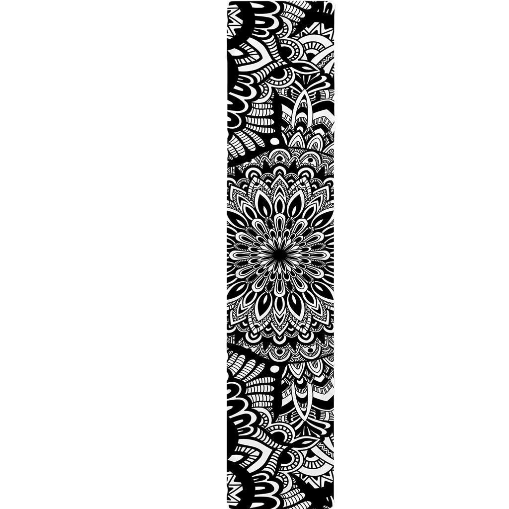 White And Black Mandala Print Table Runner