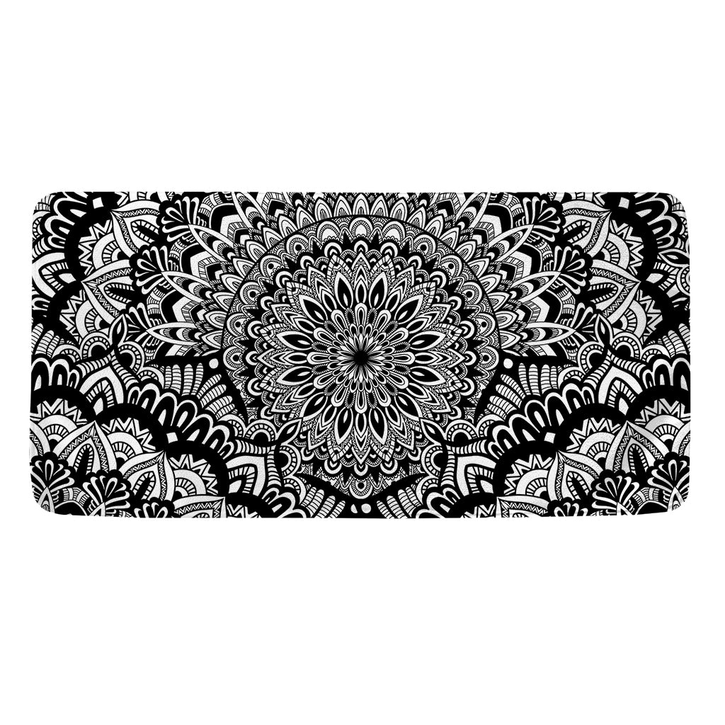 White And Black Mandala Print Towel