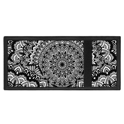 White And Black Mandala Print Trifold Wallet