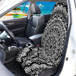White And Black Mandala Print Waterproof Car Seat Cover
