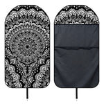 White And Black Mandala Print Waterproof Car Seat Cover