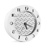 White And Black Mantis Pattern Print Alarm Clock