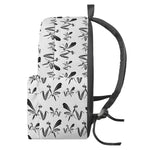 White And Black Mantis Pattern Print Backpack