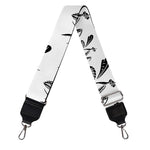White And Black Mantis Pattern Print Bag Strap