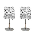 White And Black Mantis Pattern Print Bar Stool Covers