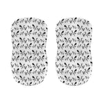 White And Black Mantis Pattern Print Bar Stool Covers