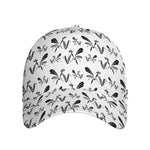 White And Black Mantis Pattern Print Baseball Cap