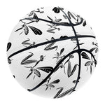 White And Black Mantis Pattern Print Basketball