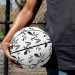 White And Black Mantis Pattern Print Basketball