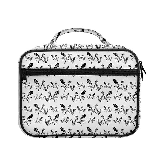 White And Black Mantis Pattern Print Briefcase Bible Bag