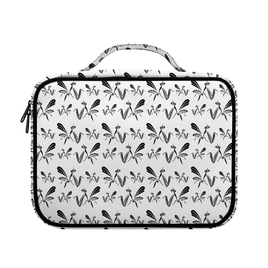White And Black Mantis Pattern Print Briefcase Bible Bag