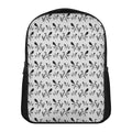 White And Black Mantis Pattern Print Casual Backpack
