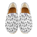 White And Black Mantis Pattern Print Casual Shoes