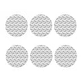 White And Black Mantis Pattern Print Coaster Set