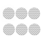 White And Black Mantis Pattern Print Coaster Set