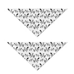 White And Black Mantis Pattern Print Dog Bandana