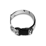 White And Black Mantis Pattern Print Dog Collar