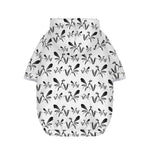 White And Black Mantis Pattern Print Dog Zip Up Hoodie