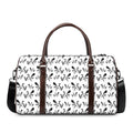 White And Black Mantis Pattern Print Duffel Bag
