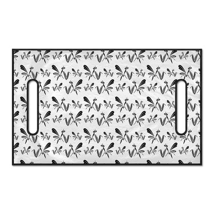 White And Black Mantis Pattern Print Golf Cart Seat Cover