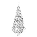 White And Black Mantis Pattern Print Hand Towel