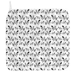 White And Black Mantis Pattern Print Hand Towel