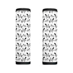 White And Black Mantis Pattern Print Handle Covers
