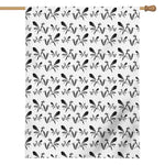 White And Black Mantis Pattern Print House Flag