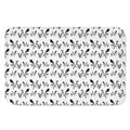 White And Black Mantis Pattern Print Indoor Door Mat