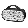 White And Black Mantis Pattern Print Portable Cooler Travel Case