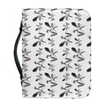 White And Black Mantis Pattern Print Leather Bible Cover
