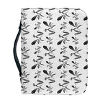 White And Black Mantis Pattern Print Leather Bible Cover