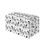 White And Black Mantis Pattern Print Leather Tissue Box Cover