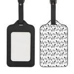 White And Black Mantis Pattern Print Luggage Tag