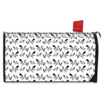 White And Black Mantis Pattern Print Mailbox Cover