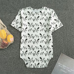 White And Black Mantis Pattern Print Men's Bodysuit