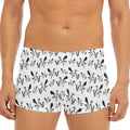 White And Black Mantis Pattern Print Men's Short Boxer Briefs