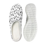 White And Black Mantis Pattern Print Mesh Casual Shoes