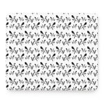 White And Black Mantis Pattern Print Mouse Pad