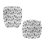 White And Black Mantis Pattern Print Office Chair Cover