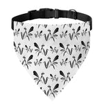 White And Black Mantis Pattern Print Over The Collar Dog Bandana