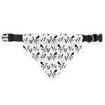White And Black Mantis Pattern Print Over The Collar Dog Bandana