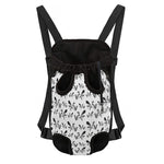 White And Black Mantis Pattern Print Pet Carrier Backpack