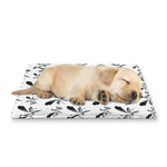 White And Black Mantis Pattern Print Pet Cooling Mat Cover