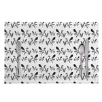 White And Black Mantis Pattern Print Placemat