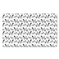 White And Black Mantis Pattern Print Polyester Doormat