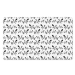 White And Black Mantis Pattern Print Polyester Doormat