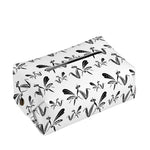 White And Black Mantis Pattern Print Rectangle Tissue Box Cover